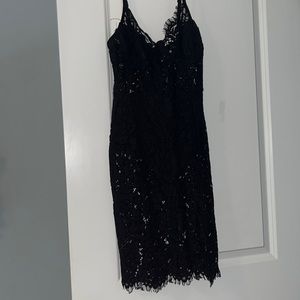 Fashion nova black lace dress size extra small